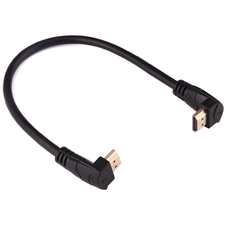 30cm 4K * 2K HDMI versión 2,0 alta velocidad 270 grados ángulo recto HDMI macho a 270 grados ángulo recto HDMI macho Cable con Ethernet, 270 Degree HDMI to 270 Degree HDMI