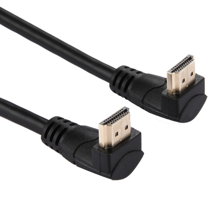 30cm 4K * 2K HDMI versión 2,0 alta velocidad 270 grados ángulo recto HDMI macho a 270 grados ángulo recto HDMI macho Cable con Ethernet, 270 Degree HDMI to 270 Degree HDMI