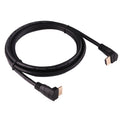 1,8 m 4K * 2K HDMI versión 2,0 alta velocidad 90 grados ángulo recto HDMI macho a 90 grados ángulo recto HDMI macho Cable con Ethernet, 90 Degree HDMI to 90 Degree HDMI