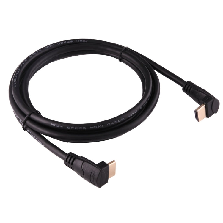 1,8 m 4K * 2K HDMI versión 2,0 alta velocidad 90 grados ángulo recto HDMI macho a 90 grados ángulo recto HDMI macho Cable con Ethernet, 90 Degree HDMI to 90 Degree HDMI