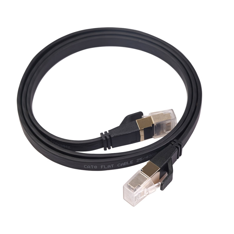 Cable LAN de red plano CAT8 con doble blindaje CAT8-2, longitud: 1 m, 1m