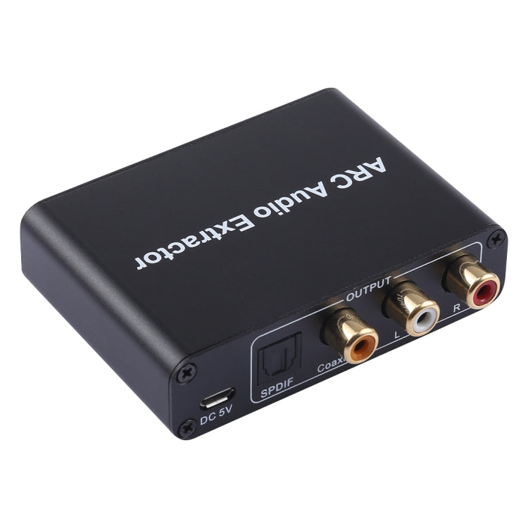 Extractor de audio ARC de 192 KHz HDMI ARC a SPDIF + Coaxial + Convertidor L/R Adaptador de canal de retorno de audio, 192KHz ARC