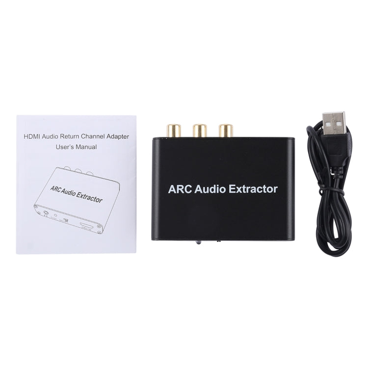Extractor de audio ARC de 192 KHz HDMI ARC a SPDIF + Coaxial + Convertidor L/R Adaptador de canal de retorno de audio, 192KHz ARC