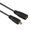 30cm 1080P Micro HDMI hembra a macho Cable adaptador de conector chapado en oro