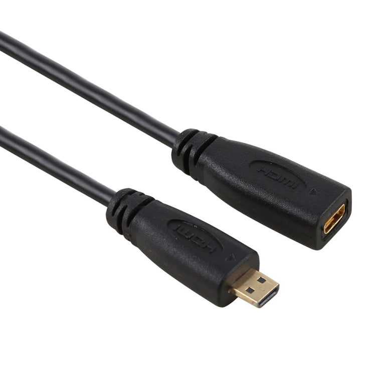 30cm 1080P Micro HDMI hembra a macho Cable adaptador de conector chapado en oro