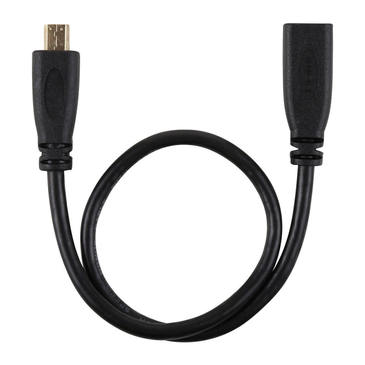 30cm 1080P Micro HDMI hembra a macho Cable adaptador de conector chapado en oro