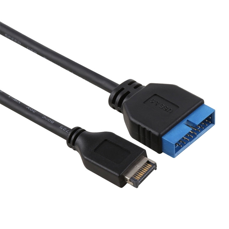 Cable de expansión macho de 19 pines de placa base USB 3.1 tipo E a USB 3.0 de 30 cm