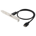 Cabecera de soporte de panel de 50 cm USB-C / Type-C hembra a USB 3.1 Type-E Cable de extensión Cable conector, 30cm  Type-E