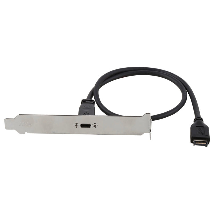 Cabecera de soporte de panel de 50 cm USB-C / Type-C hembra a USB 3.1 Type-E Cable de extensión Cable conector, 30cm  Type-E