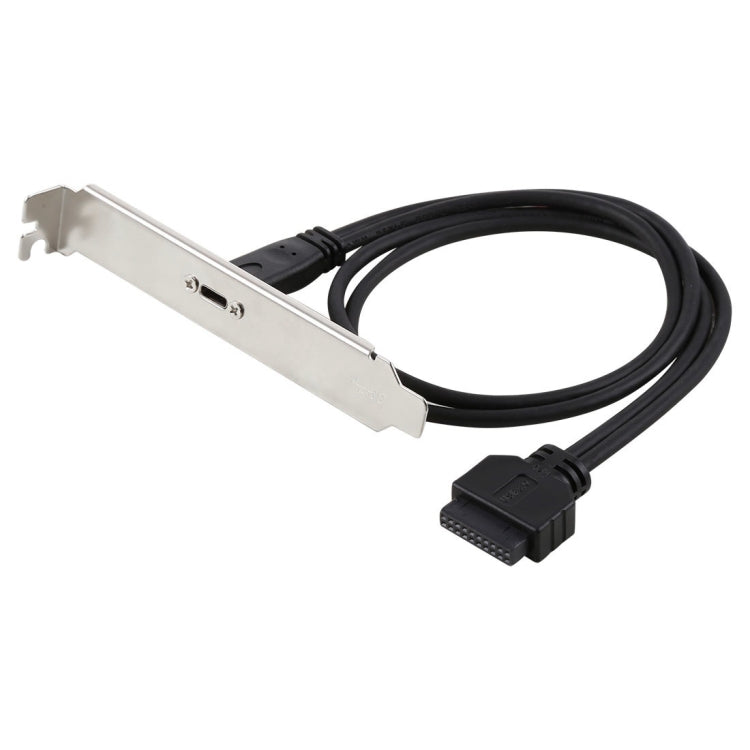 50 cm USB-C / Type-C hembra a placa base USB 3.0 Cable de montaje de soporte de expansión de panel hembra de 20 pines, 50cm Motherboard 20 Pin