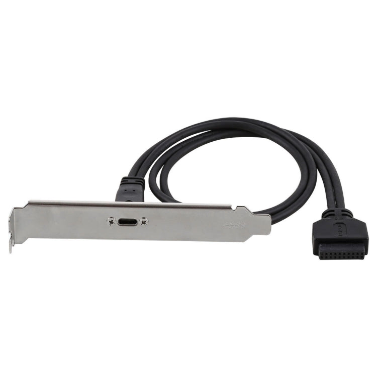50 cm USB-C / Type-C hembra a placa base USB 3.0 Cable de montaje de soporte de expansión de panel hembra de 20 pines, 50cm Motherboard 20 Pin