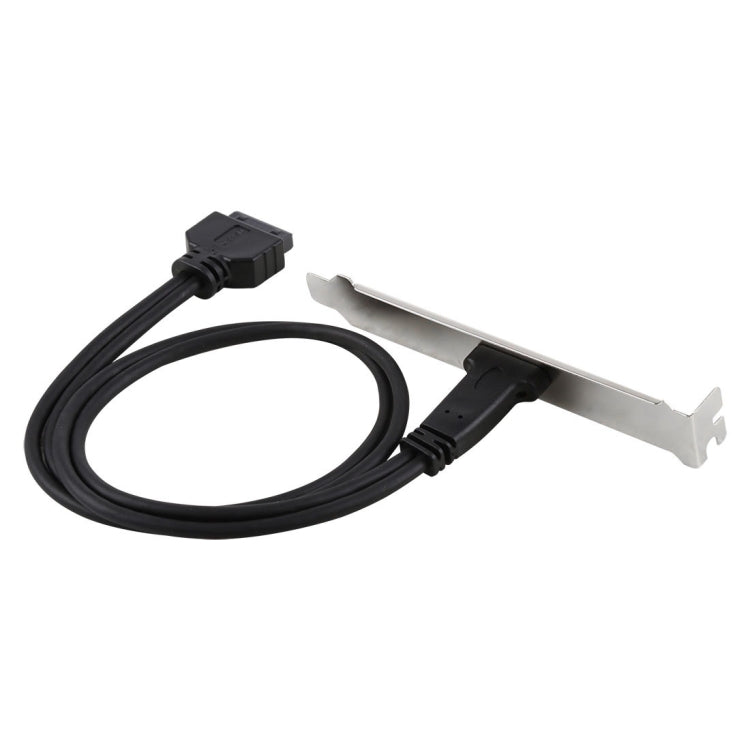 50 cm USB-C / Type-C hembra a placa base USB 3.0 Cable de montaje de soporte de expansión de panel hembra de 20 pines, 50cm Motherboard 20 Pin