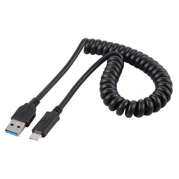 Cable de extensión de resorte retráctil USB 3.0 macho a USB-C / Type-C macho de alta velocidad de 1,5 m, USB 3.0 Male to Type-C Male