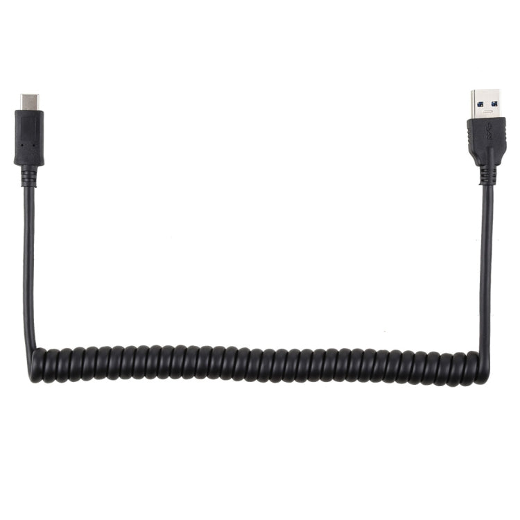 Cable de extensión de resorte retráctil USB 3.0 macho a USB-C / Type-C macho de alta velocidad de 1,5 m, USB 3.0 Male to Type-C Male