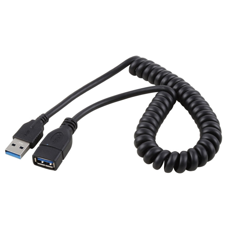 Cable de extensión de resorte retráctil USB 3.0 macho a hembra de alta velocidad de 1,5 m, USB 3.0 Male to Female