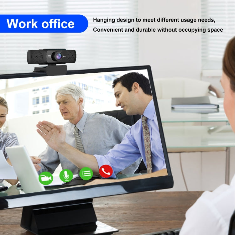 Cámara de PC con cámara web de vídeo HD ajustable HXSJ S5 1080P con micrófono