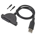 Cable convertidor adaptador delgado SATA de 13 pines hembra a USB 2.0 para unidad óptica de CD DVD ODD de computadora portátil, longitud del cable: aproximadamente 45 cm