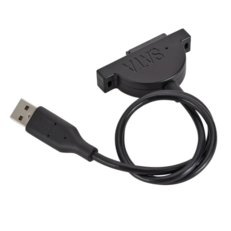 Cable convertidor adaptador delgado SATA de 13 pines hembra a USB 2.0 para unidad óptica de CD DVD ODD de computadora portátil, longitud del cable: aproximadamente 45 cm