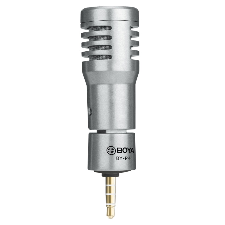 Micrófono de condensador omnidireccional BOYA BY-P4 para teléfonos móviles, computadoras y tabletas con interfaz de 3,5 mm, BY-P4