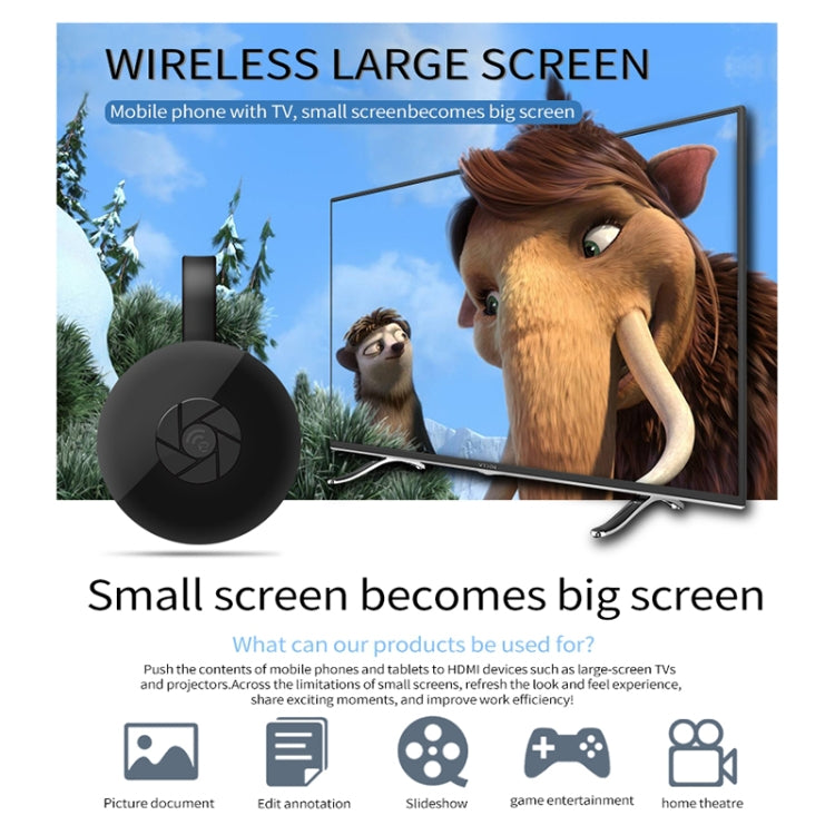 MiraScreen G2 Receptor Dongle inalámbrico con pantalla WiFi Airplay Miracast DLNA 4K UHD RK3660 TV Stick para iPhone, Samsung y otros teléfonos inteligentes, G2 5GHz