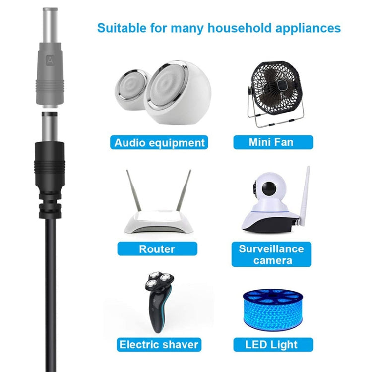 Cable de alimentación de CC 12 en 1 Cable de carga USB con enchufe de intercambio multifunción USB (negro), 12 in 1