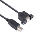 Cable de extensión de impresora USB B a B con orificio para tornillo, longitud: 50 cm, USB-B Male to USB-B Female, 50cm