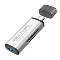 ADS-103 3 en 1 Tipo-C Macho a USB 3.0 Hembra + Ranuras para Tarjetas SD / TF Adaptador OTG Lector de Tarjetas SD / TF