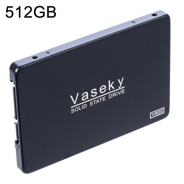 Vaseky V800 640GB 2,5 pulgadas SATA3 6GB/s Unidad de estado sólido ultradelgada de 7 mm Unidad de disco duro SSD para escritorio, portátil, 512GB