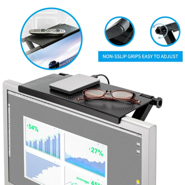 Estante para Monitor de ordenador y televisión, soporte de almacenamiento para decodificador de Control remoto, Set-top Box  Bracket