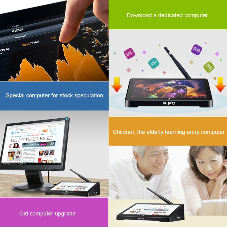 PiPo X8 Pro TV Box Style Mini PC, 3GB + 64GB, Windows 10 de 7 pulgadas, Intel Celeron N4020 Dual Core, compatible con tarjeta TF / Bluetooth / WiFi / LAN / HDMI, enchufe de EE. UU./UE, X8 Pro
