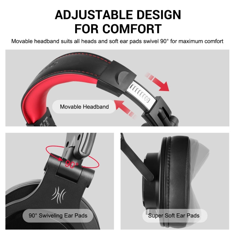 OneOdio A71D Auriculares con cable y reducción de ruido montados en la cabeza con micrófono, A71D