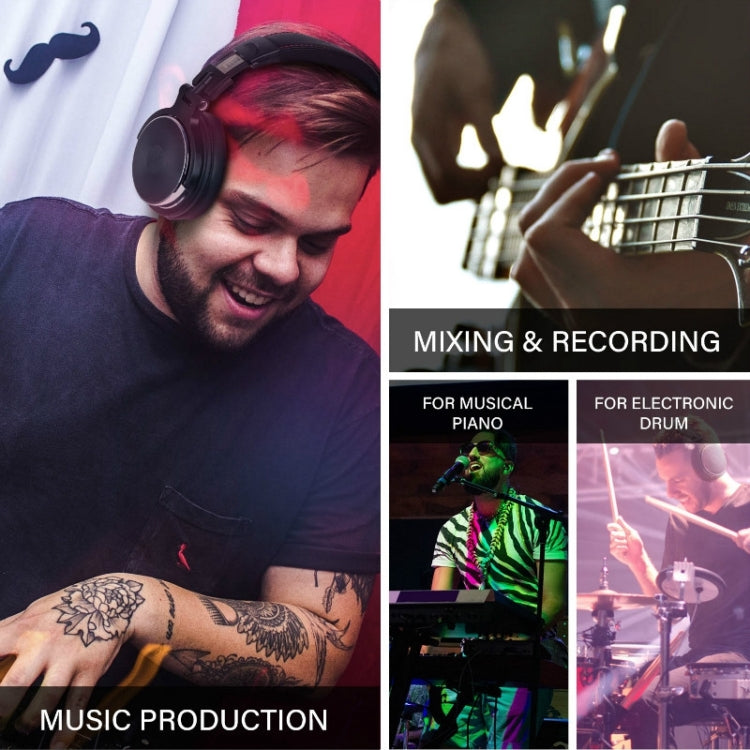 Auriculares con cable HIFI montados en la cabeza equilibrados de tres bandas OneOdio Pro-50, Pro-50