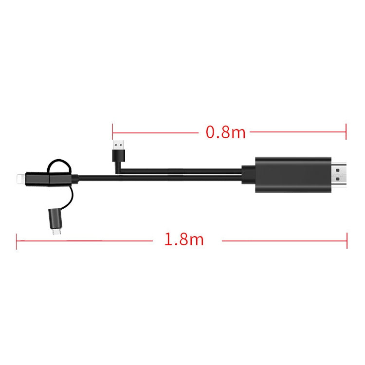 OT-7537S 3 en 1 1080P Reproductor de pantalla HD móvil Cable HDTV