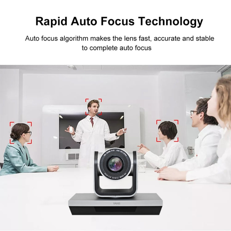 YANS YS-H20U Cámara de videoconferencia gran angular USB HD 1080P con control remoto, enchufe de EE. UU., YS-H20U