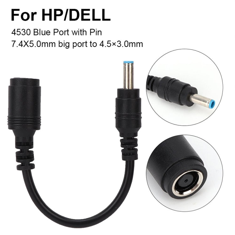Cable adaptador de corriente con interfaces macho de 4,5 x 3,0 mm a hembra de 7,4 x 5,0 mm para computadora portátil, longitud: 20 cm, 4.5 x 3.0mm Male (Length: 20cm)