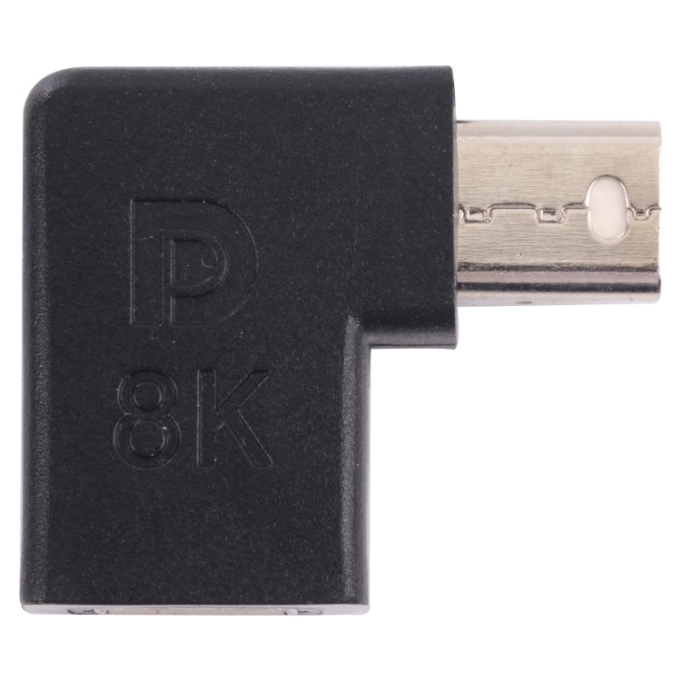 Adaptador de codo Mini DisplayPort hembra a macho 8K, Mini DP Female to Male