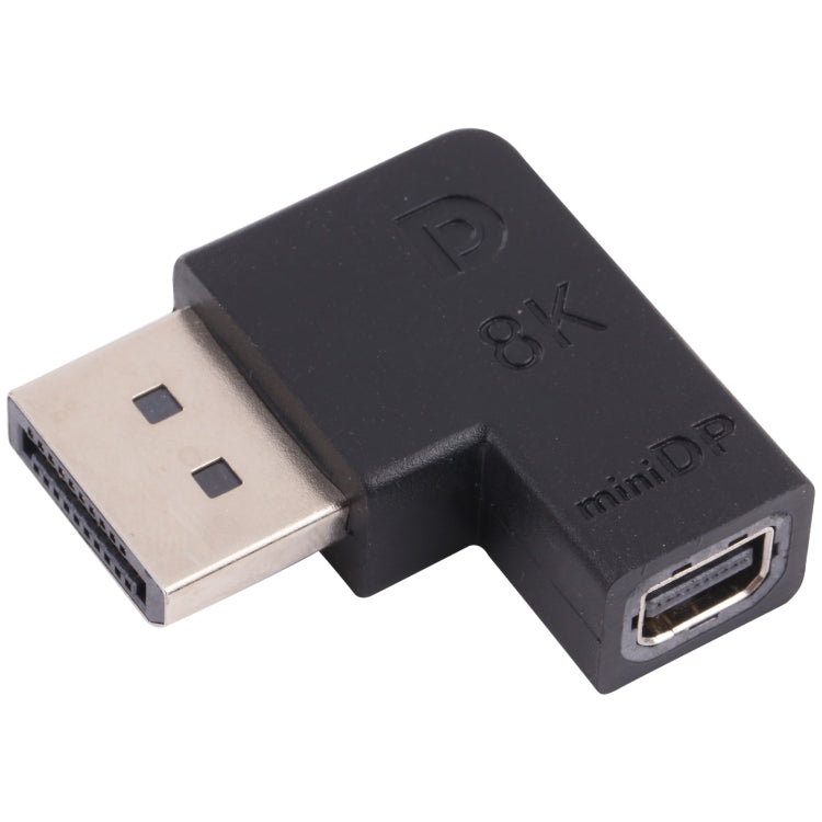 Adaptador de codo DisplayPort macho a Mini DisplayPort hembra 8K, DP Male to Mini DP Female Elbow