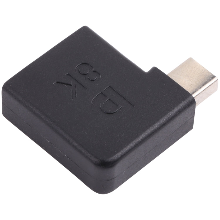 Adaptador de codo Mini DisplayPort macho a DisplayPort hembra 8K, Mini DP Male to DP Female Elbow