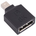 Adaptador recto Mini DisplayPort macho a DisplayPort hembra 8K, Mini DP Male to DP Female Straight