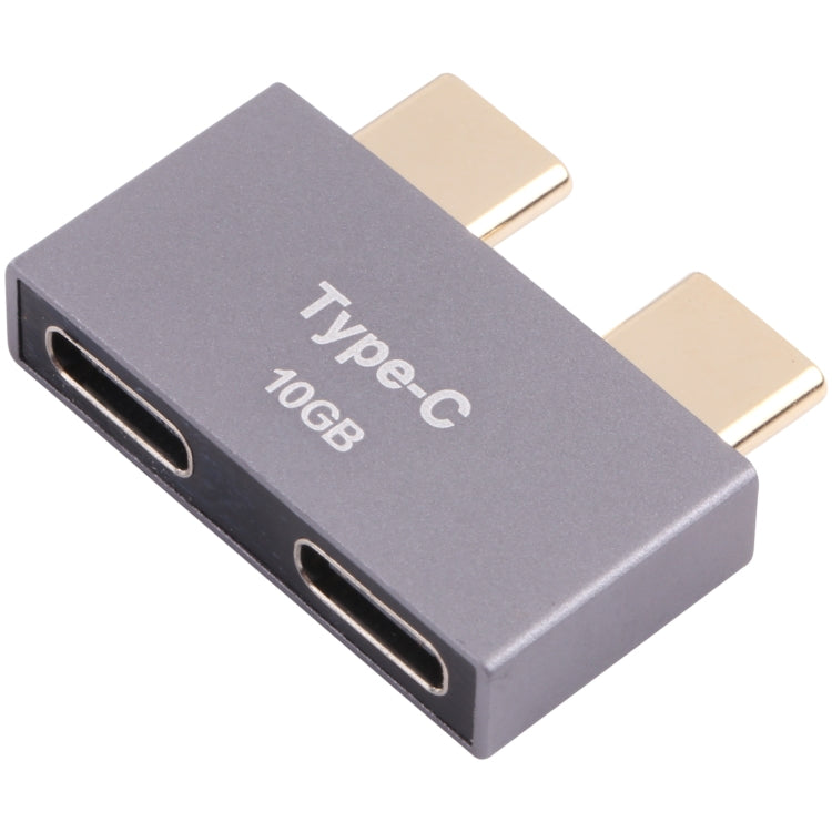 Adaptador Doble USB-C/Tipo-C Macho a Doble USB-C/Tipo-C Hembra, Double Type-C Male to Double Type-C Female
