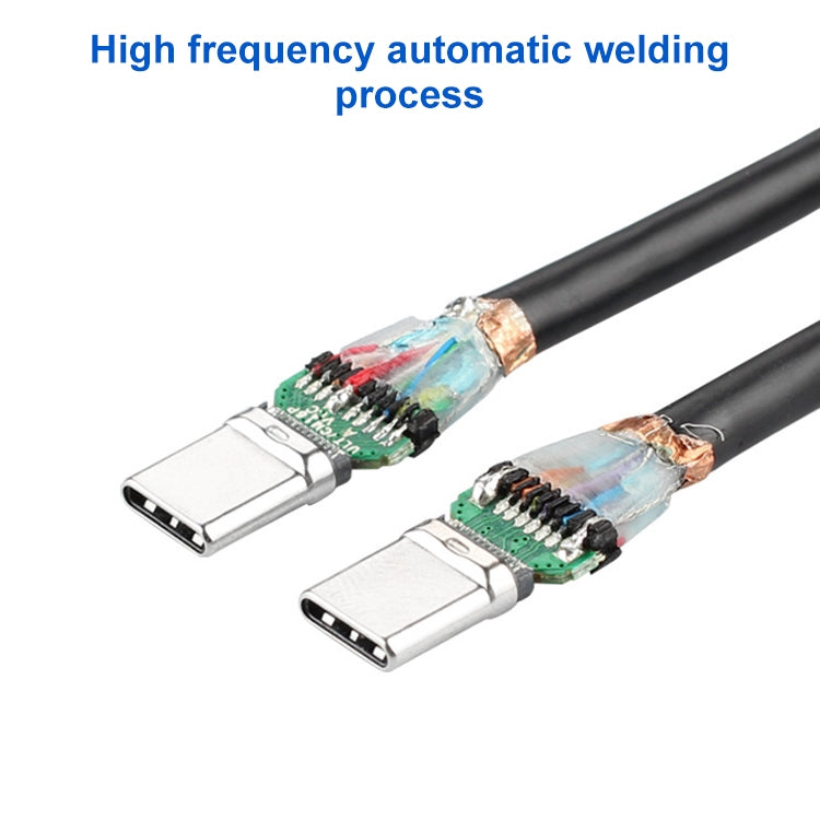 Cable de conexión USB 3.1 Tipo-C / USB-C a Tipo-C / USB-C Gen2, Longitud: 30 cm, Length: 30cm