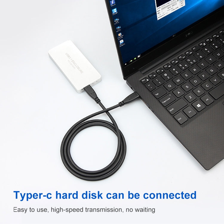 Cable de conexión USB 3.1 Tipo-C / USB-C a Tipo-C / USB-C Gen2, Longitud: 30 cm, Length: 30cm