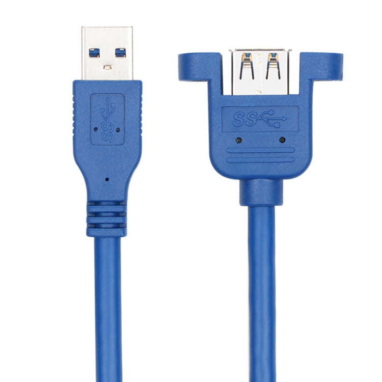 Cable de extensión USB 3.0 macho a hembra con tuerca roscada, longitud del cable: 3 m, 3m