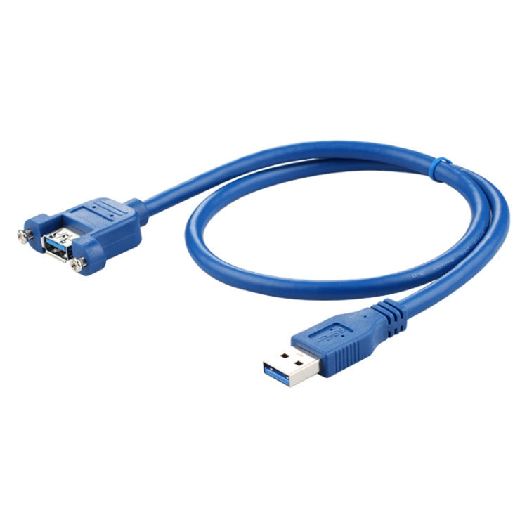 Cable de extensión USB 3.0 macho a hembra con tuerca roscada, longitud del cable: 3 m, 3m