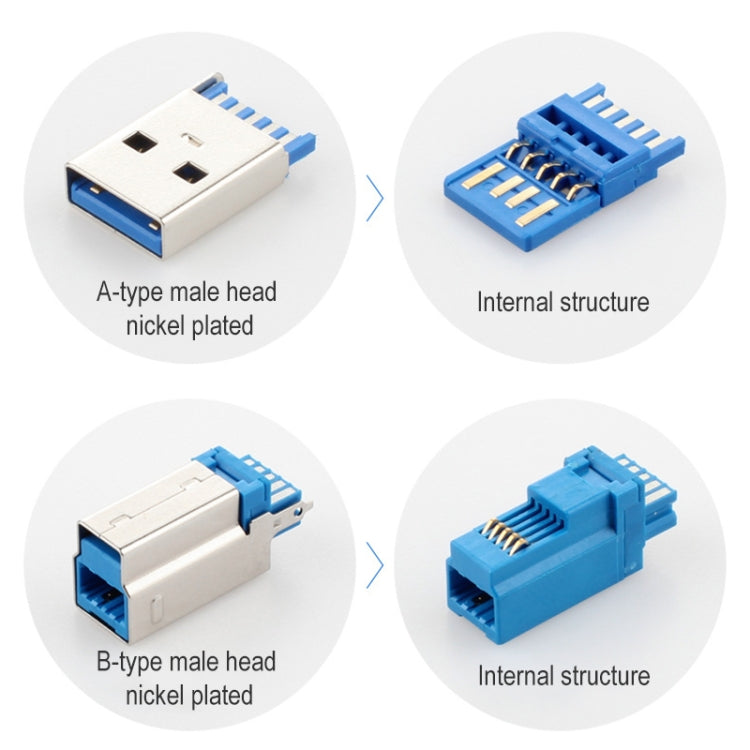 USB 3.0 A macho a ángulo derecho de 90 grados USB 3.0 tipo B macho Cable de impresora de alta velocidad, longitud del cable: 2 m, 2m