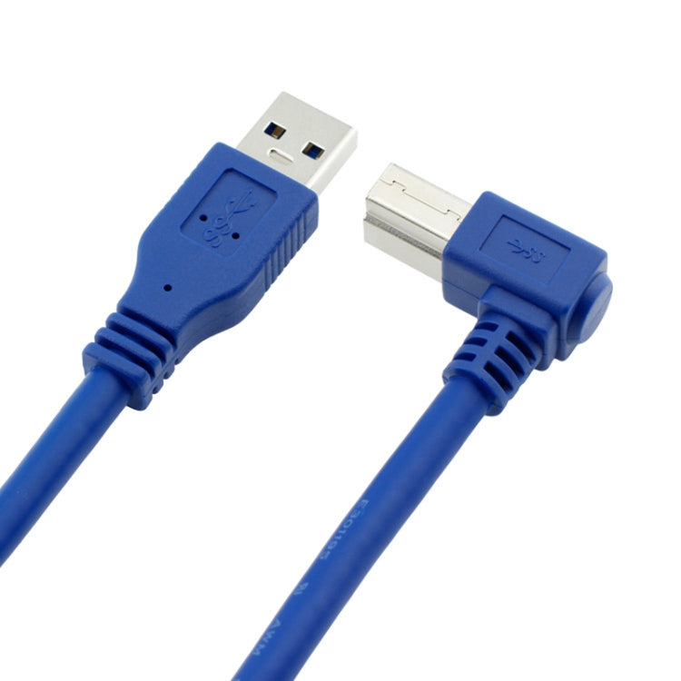 USB 3.0 A macho a ángulo derecho de 90 grados USB 3.0 tipo B macho Cable de impresora de alta velocidad, longitud del cable: 2,5 m, 2.5m