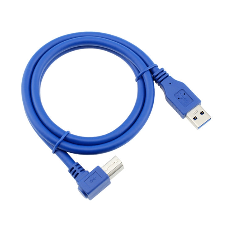 USB 3.0 A macho a ángulo derecho de 90 grados USB 3.0 tipo B macho Cable de impresora de alta velocidad, longitud del cable: 2,5 m, 2.5m