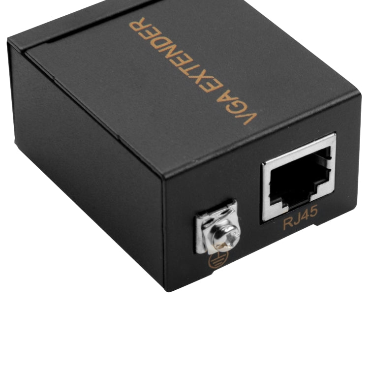 Señal VGA a RJ45 Extensor de señal Transmisor + Receptor Convertidor Cable Ethernet, Distancia de transmisión: 60 m, Transmission Distance: 60m