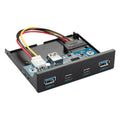 Panel frontal de unidad de disquete 2 x USB 3.0 + 2 x USB-C / Type-C, 2 x USB 3.0 + 2 x Type-C