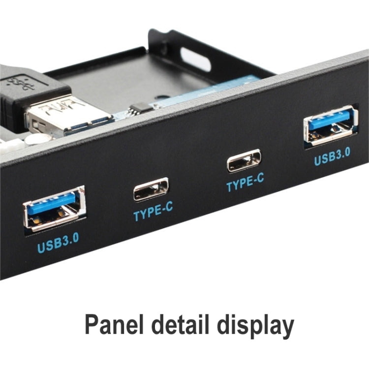 Panel frontal de unidad de disquete 2 x USB 3.0 + 2 x USB-C / Type-C, 2 x USB 3.0 + 2 x Type-C